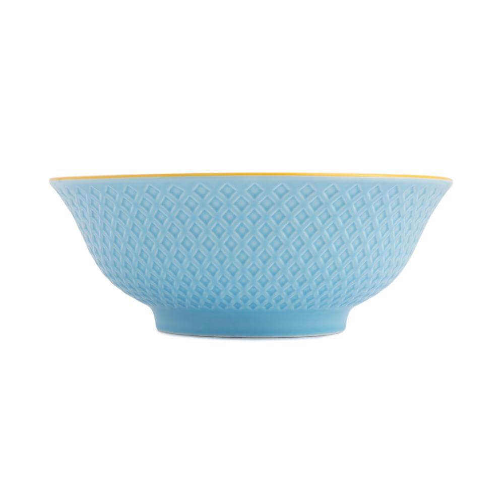 Kitchencraft Mikasa Ramen Bowl Blue Mosaic 21cm